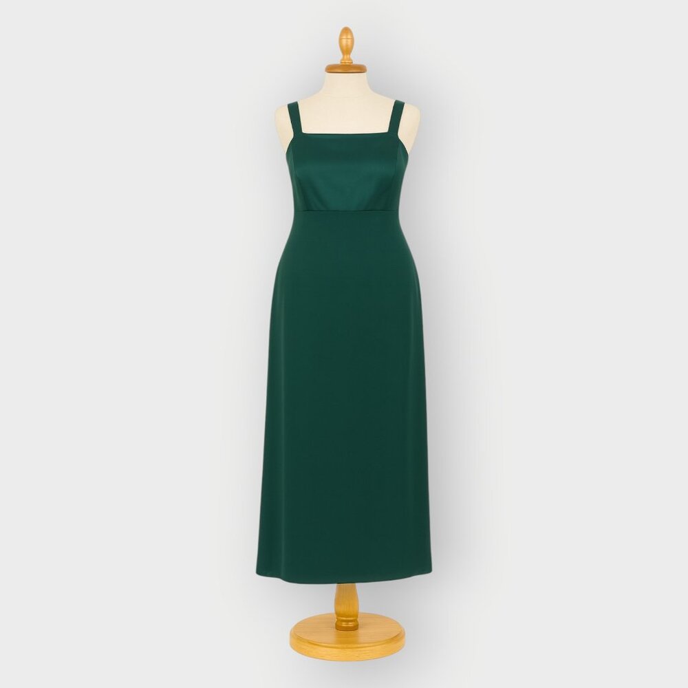 Adrianna Papell Boutique Formal Dress | Emerald Green Chiffon | Holiday Party